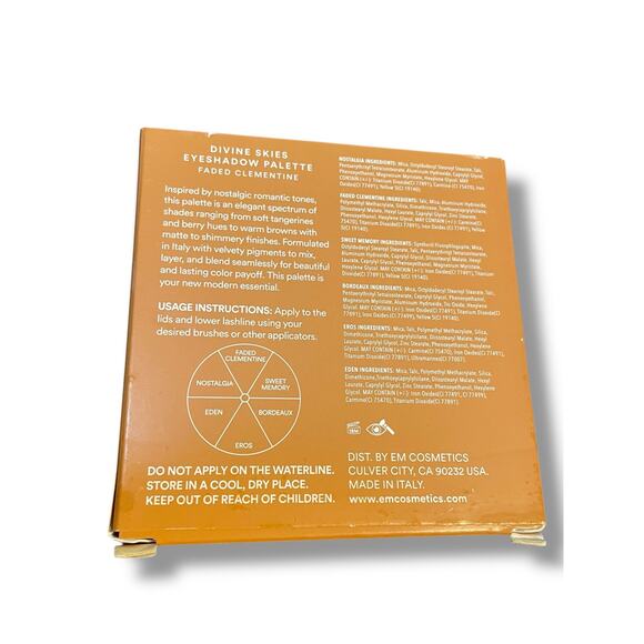 EM Cosmetics Divine Skies Eyeshadow Palette Faded Clementine Romantic Tones - Picture 8 of 10